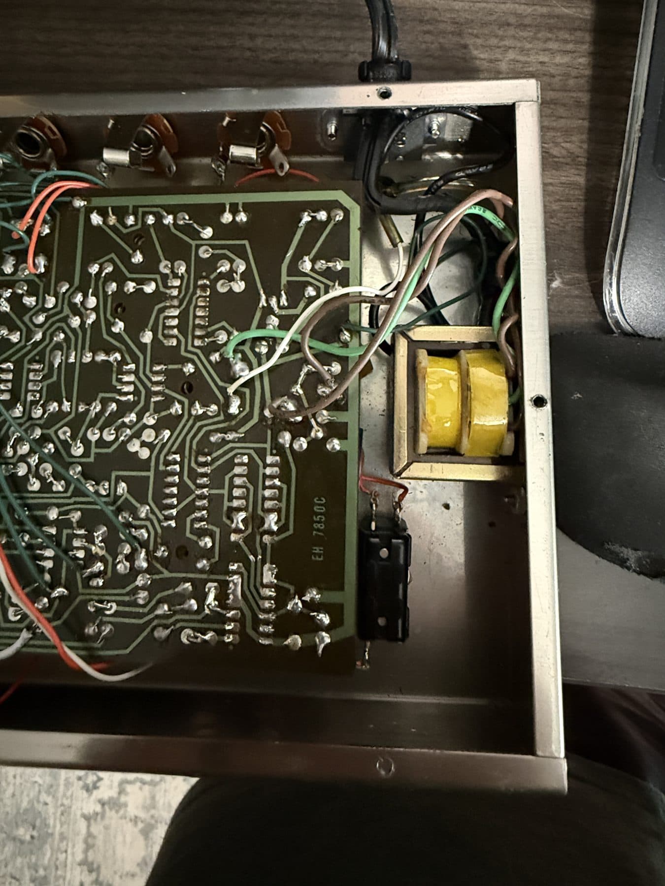Underside of a vintage Electro-Harmonix circuit board
